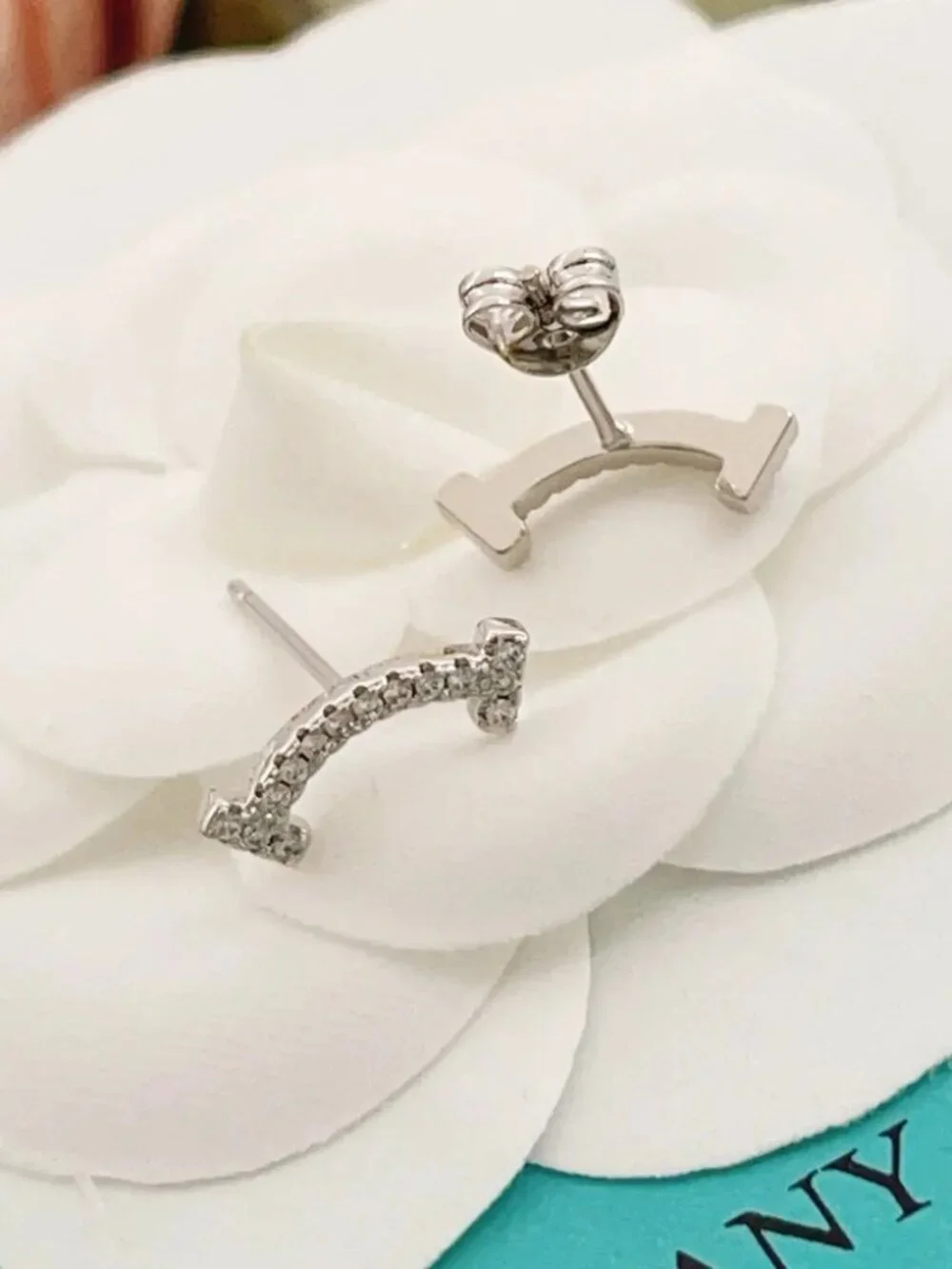 Tiffany & Co. Silver Starry Night Smile Earrings
